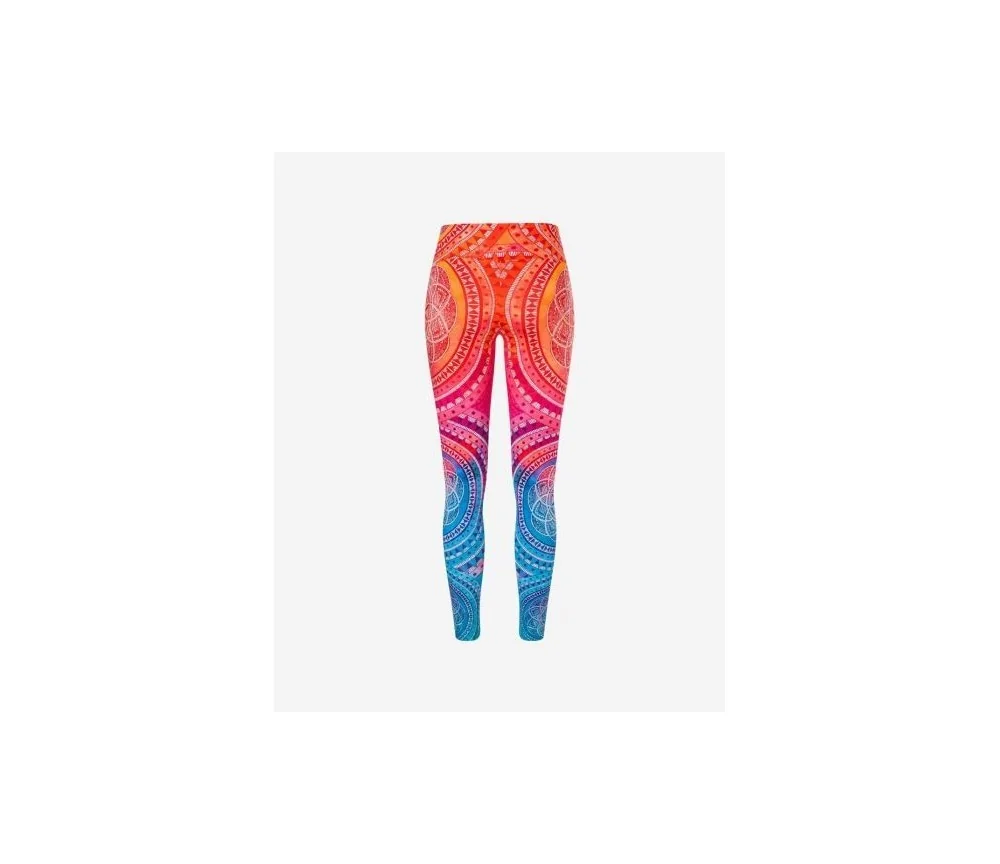 Spirit of OM - Yoga Leggings Indian Spirit - pink-mango-blue