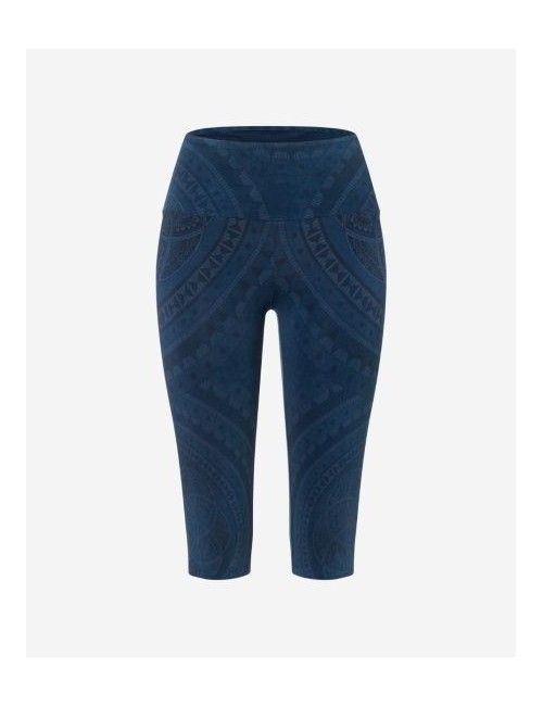 Spirit of OM - Yoga Leggings Capri Mandala - dunkelblau