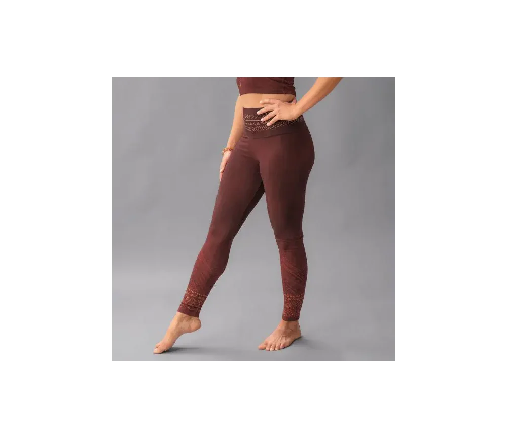 Spirit of OM - Yoga Leggings Shakti - henna-rot