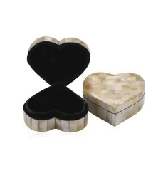 Aufbewahrungs - & Schmuck Dose - Muschel Herz (Pinctata maxima) - ca. 8 x 7cm