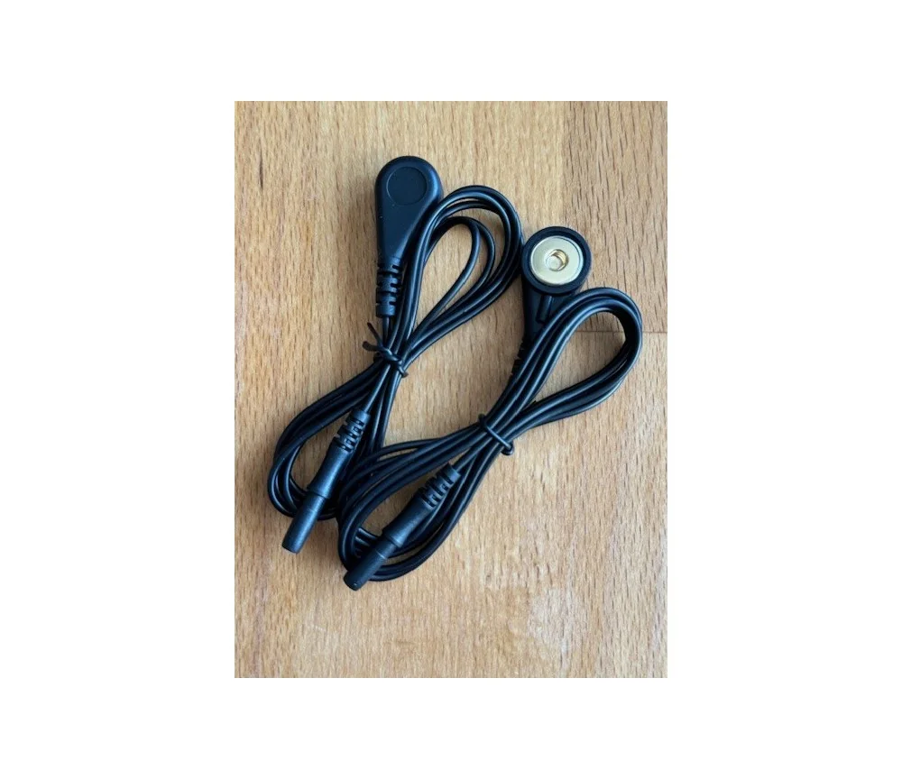 Elektrodenverbindungskabel mit 2mm Anschluss schwarz - für Healy Gerät - 1 Paar