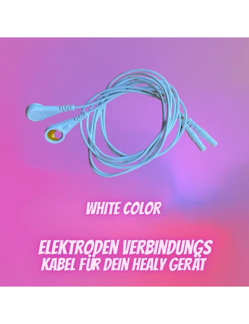 Elektrodenverbindungskabel mit 2mm Anschluss - weiß - für Healy Gerät - 1 Paar