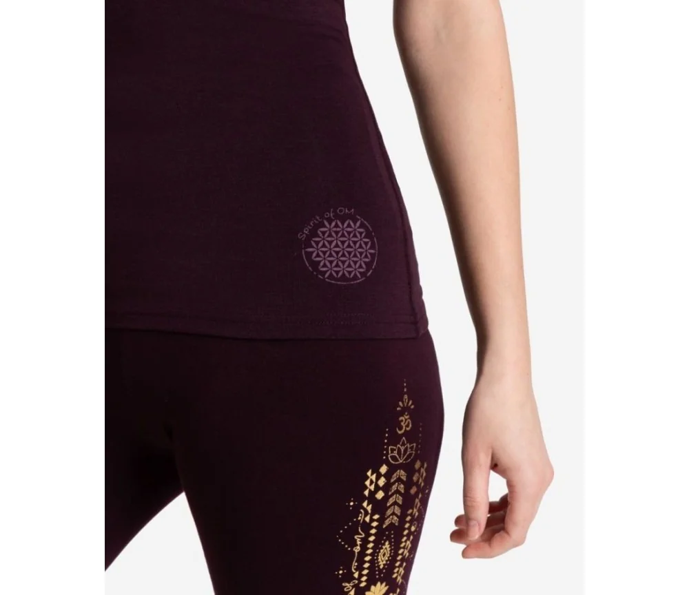 Spirit of OM - Tanktop Satti - aubergine