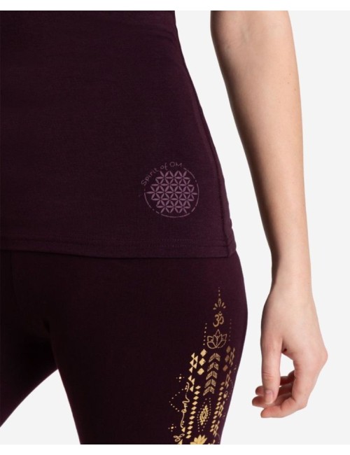 Spirit of OM - Tanktop Satti - aubergine