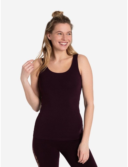 Spirit of OM - Tanktop Satti - aubergine