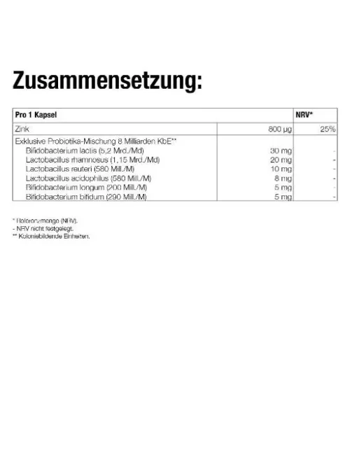 Forever - Forever Active Pro-B™ - Nahrungsergänzungsmittel mit Aktivkulturen und Zink - 30 Kapseln