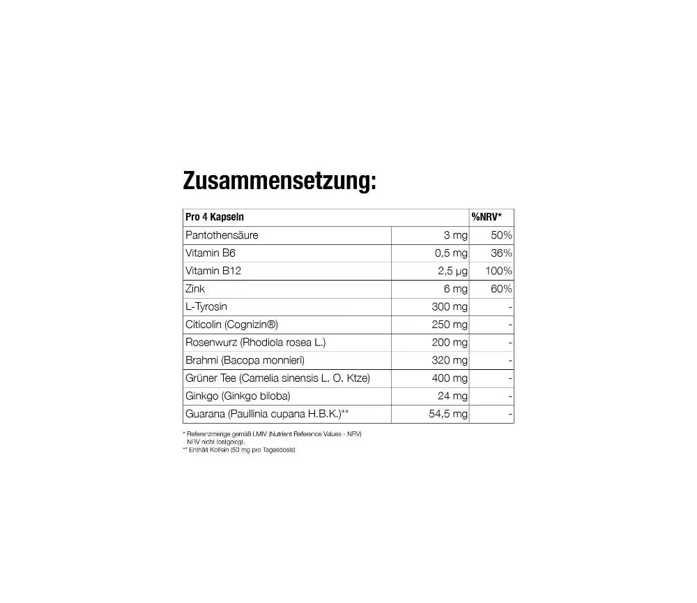 Forever - Forever Focus™ - Nahrungsergänzungsmittel - Citicolin, Vitamine B5, B6, B12 und Zink - 120 Kapseln