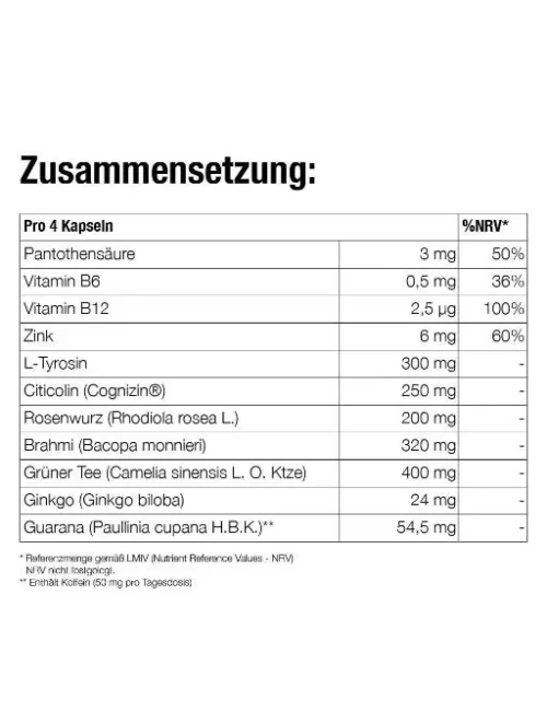 Forever - Forever Focus™ - Nahrungsergänzungsmittel - Citicolin, Vitamine B5, B6, B12 und Zink - 120 Kapseln