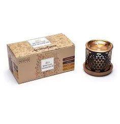 Teelichthalter - Aromafume - Spiritual Awareness Weihrauch Set - Diffusor / Ständer - Dekor: Blume des Lebens