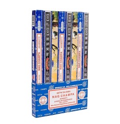 Goloka - Räucherstäbchen - Satya Sai Baba - Nag Champa Kollektion - 3 Sorten - 8er Set