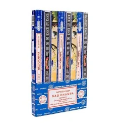 Goloka - Räucherstäbchen - Satya Sai Baba - Nag Champa Kollektion - 3 Sorten - 8er Set