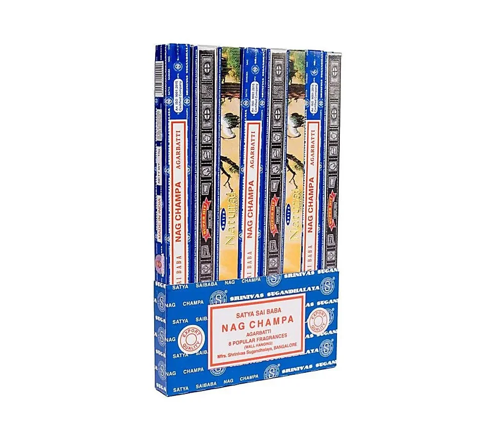 Goloka - Räucherstäbchen - Satya Sai Baba - Nag Champa Kollektion - 3 Sorten - 8er Set