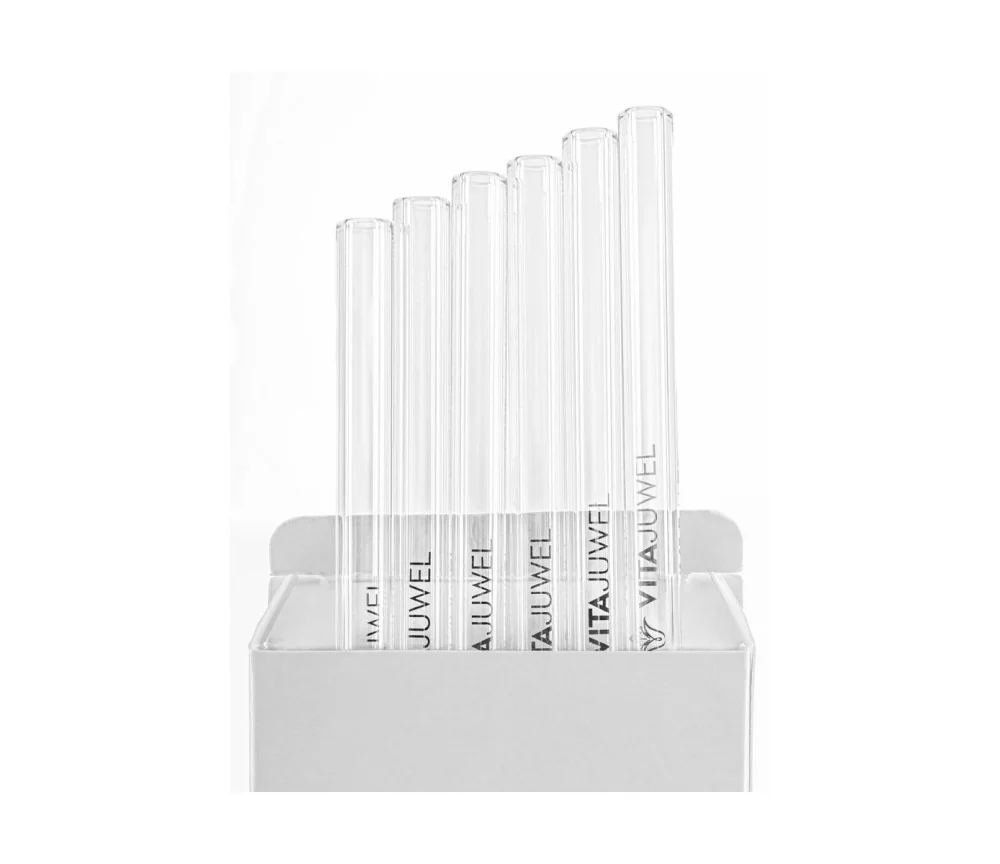 VitaJuwel - Glas Trinkhalme - ohne Edelstein - 6 Stück