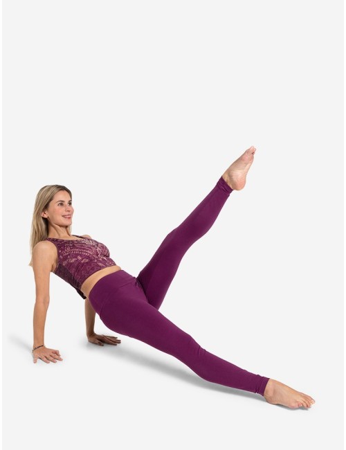 Spirit of OM - Yoga Leggings Basic Satya - viola