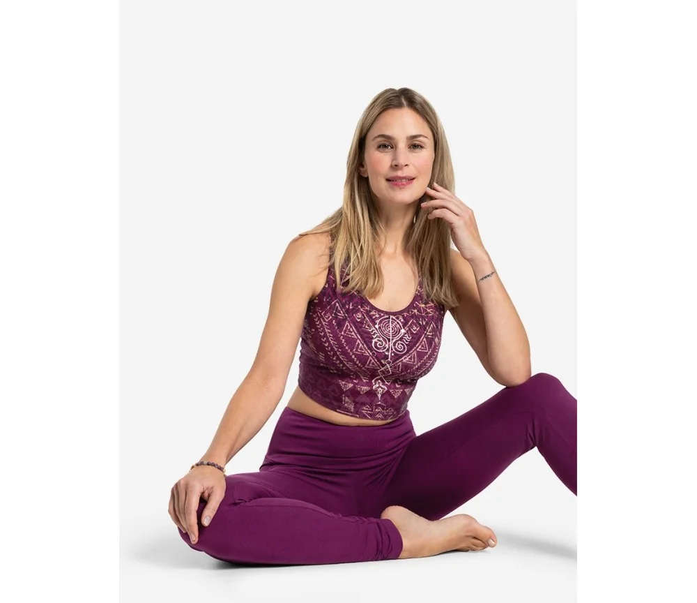 Spirit of OM - Yoga Leggings Basic Satya - viola