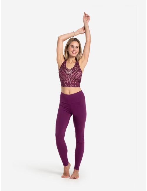 Spirit of OM - Yoga Leggings Basic Satya - viola
