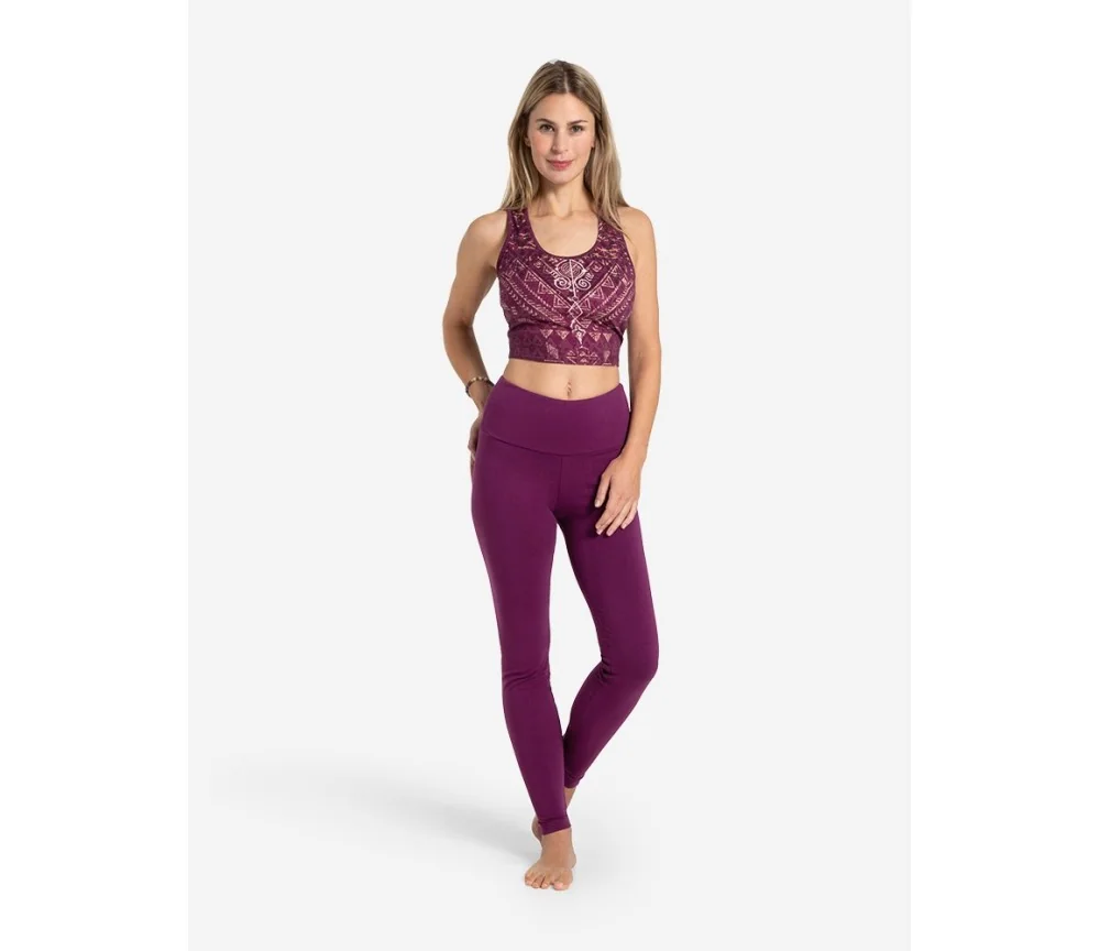 Spirit of OM - Yoga Leggings Basic Satya - viola