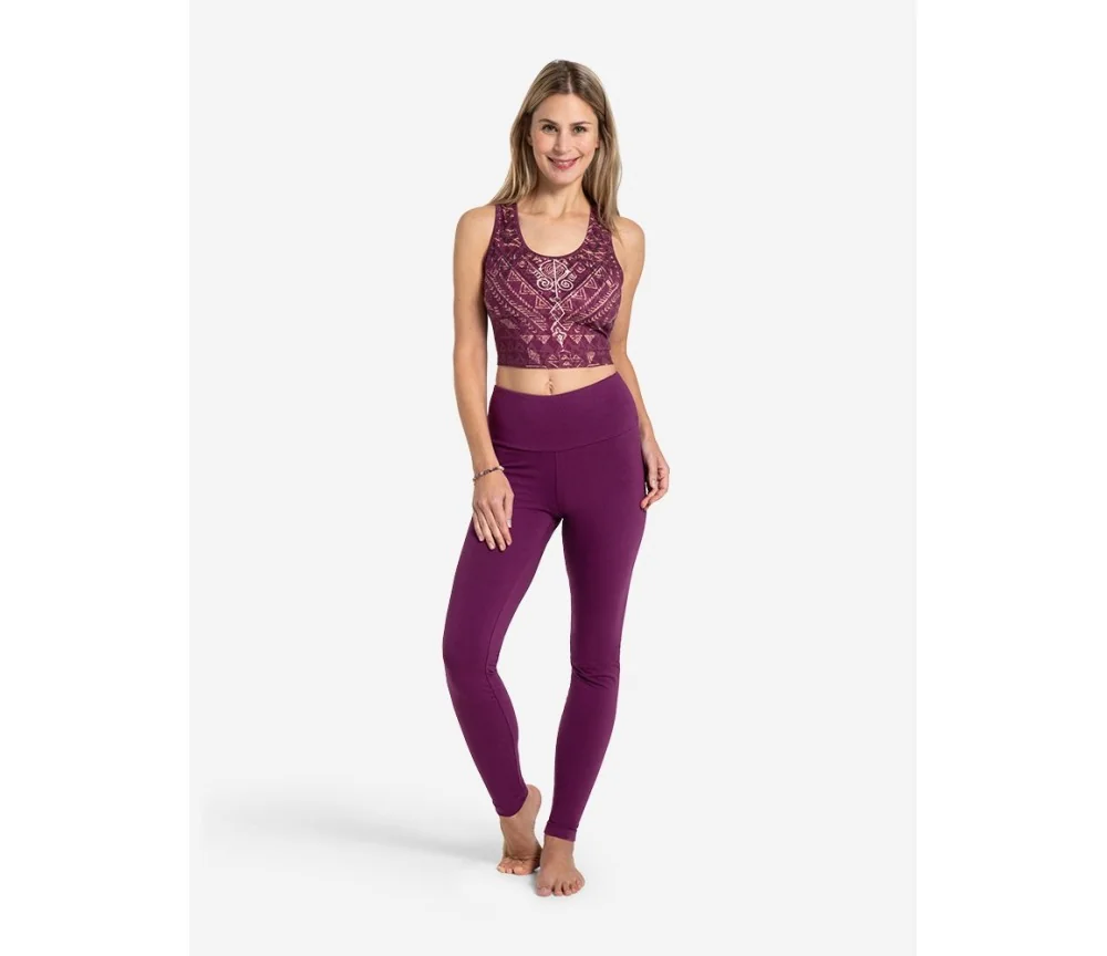 Spirit of OM - Yoga Leggings Basic Satya - viola