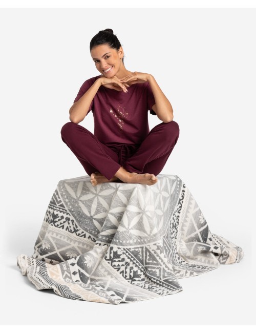 Spirit of OM - Lounge Hose Joy - violett-rot