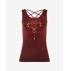 Spirit of OM - Yoga Top Shakti - henna-rot