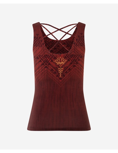 Spirit of OM - Yoga Top Shakti - henna-rot