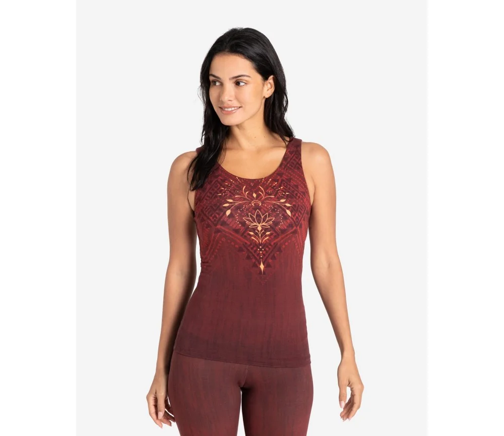 Spirit of OM - Yoga Top Shakti - henna-rot