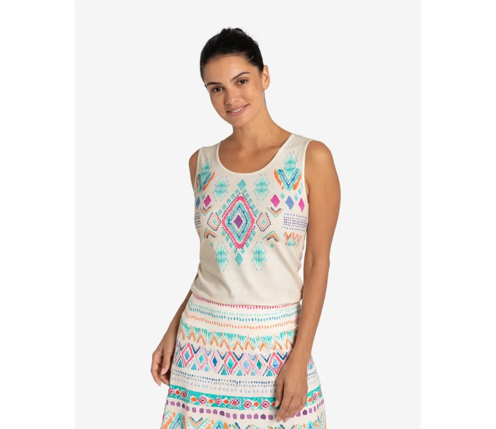 Spirit of OM - Top - be happy - natur/bunt