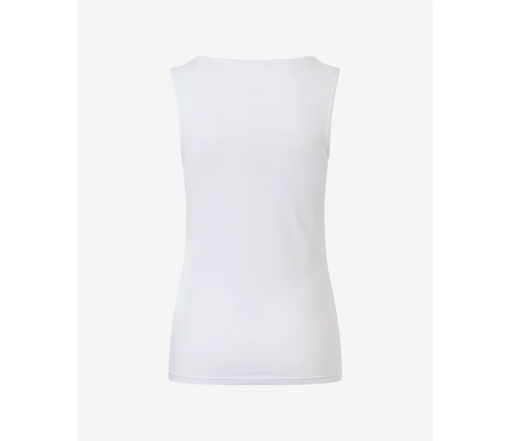 Spirit of OM - Tanktop Bambus high-neck - weiß