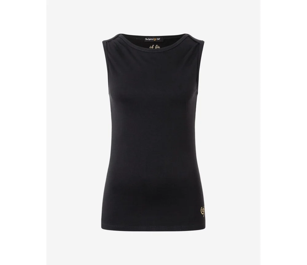 Spirit of OM - Tanktop Bambus high-neck - schwarz