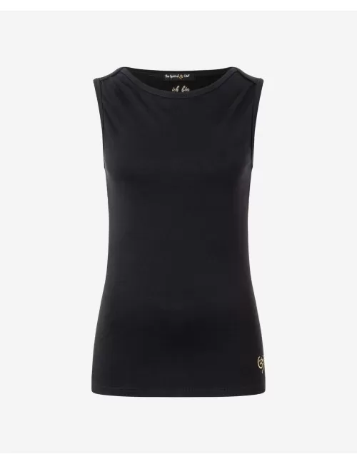 Spirit of OM - Tanktop Bambus high-neck - schwarz