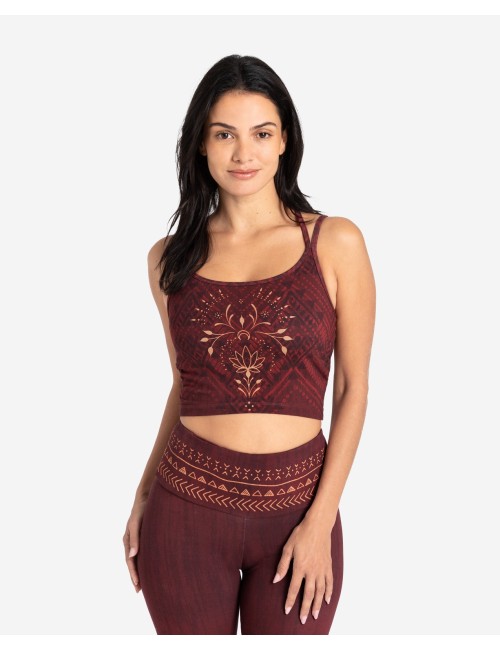 Spirit of OM - Yoga Bra Shakti - henna-rot