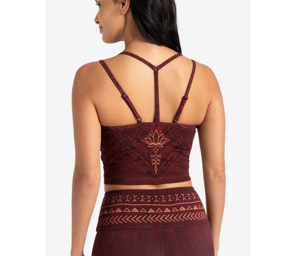 Spirit of OM - Yoga Bra Shakti - henna-rot