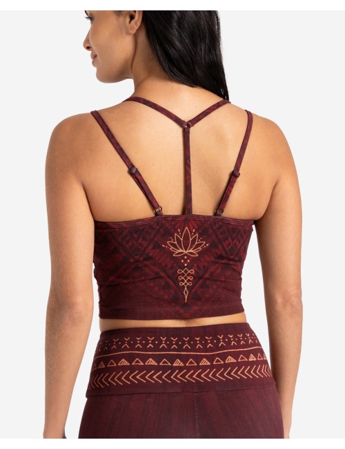 Spirit of OM - Yoga Bra Shakti - henna-rot