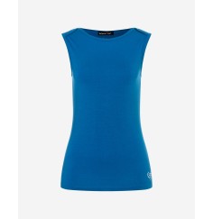 Spirit of OM - Tanktop Bambus high-neck - blau