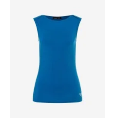 Spirit of OM - Tanktop Bambus high-neck - blau