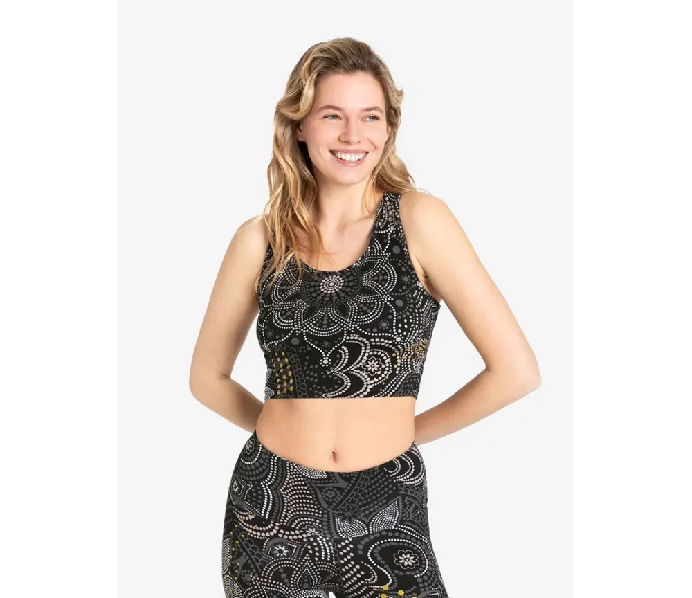 Spirit of OM - Yoga Bra Maui ohne Polster - schwarz-natur