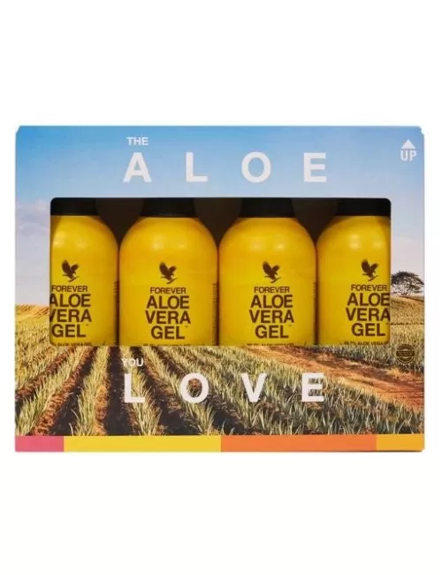 Forever - 4-Pack Forever Aloe Vera Gel™ - die ganze Kraft der Aloe in einem Glas - 4 x 1 Liter