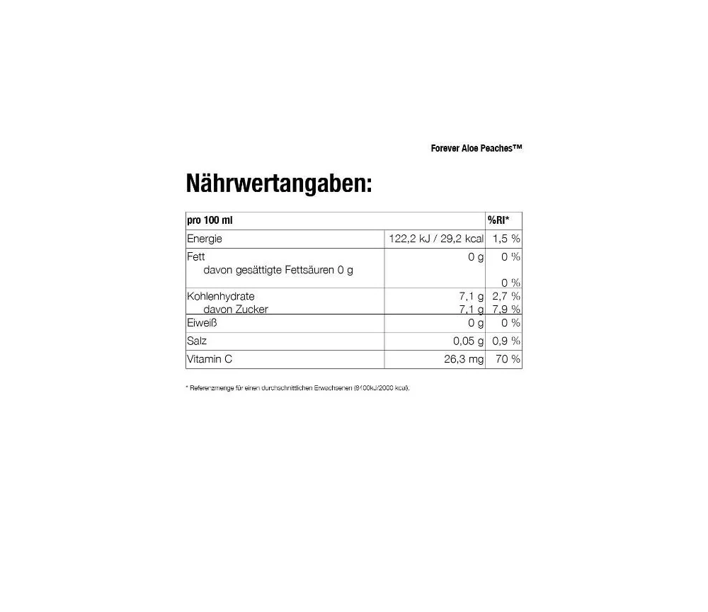 Forever - Forever Aloe Peaches™ - 4-Pack - Aloedrink mit 84,3 % Aloe - 4 x 1 Liter