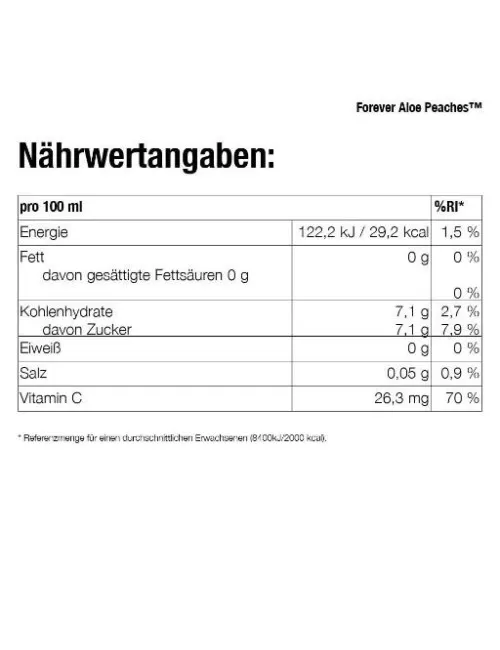 Forever - Forever Aloe Peaches™ - 4-Pack - Aloedrink mit 84,3 % Aloe - 4 x 1 Liter