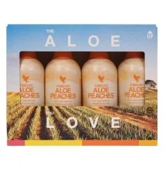 Forever - Forever Aloe Peaches™ - 4-Pack - Aloedrink mit 84,3 % Aloe - 4 x 1 Liter