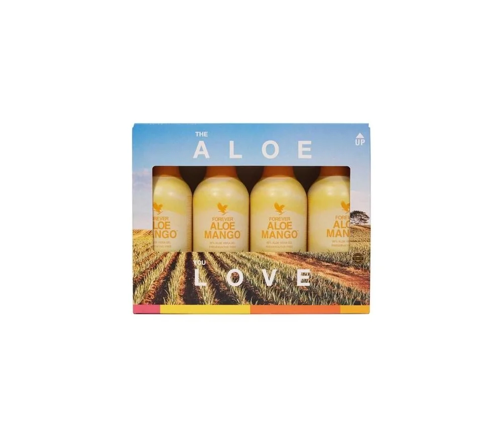 Forever - 4-Pack Forever Aloe Mango™ - Eine gesunde Portion Urlaub - 4 x 1 Liter