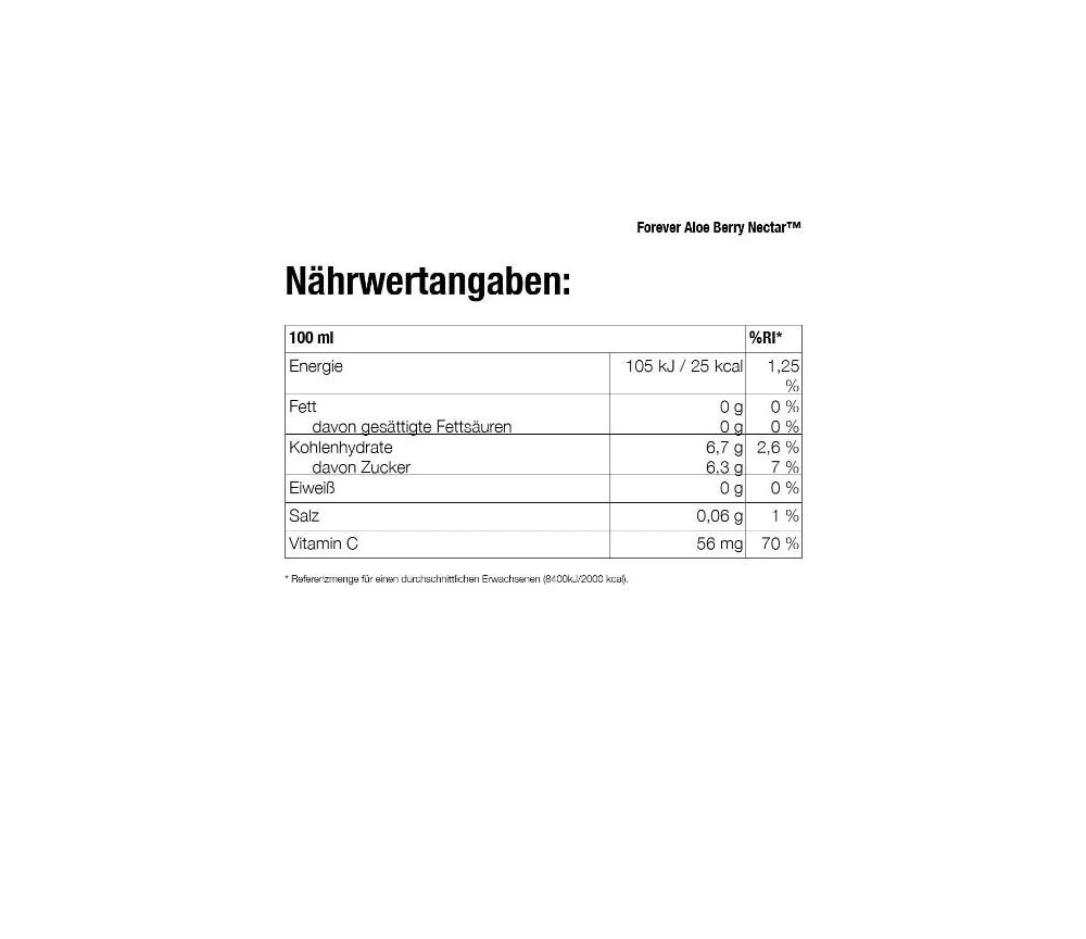 Forever - 4-Pack Forever Aloe Berry Nectar™ - 90,7 % Aloe-Vera-Gel - 4 x 1 Liter