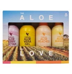 Forever - 4-Pack Mix Forever Aloe Vera Gel™ - Vier Aloe-Drinks in einem Paket - 4 x 1 Liter