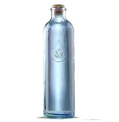 Flasche - OM - Glas - Wasserflasche - Dankbarkeit & Blume des Lebens - 1,2L