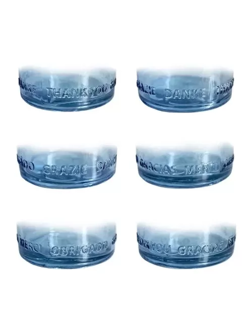 Flasche - OM - Glas - Wasserflasche - Dankbarkeit & Blume des Lebens - 1,2L