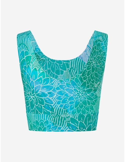 Spirit of OM - Yoga Bra Hatha Madhu - kristallblau