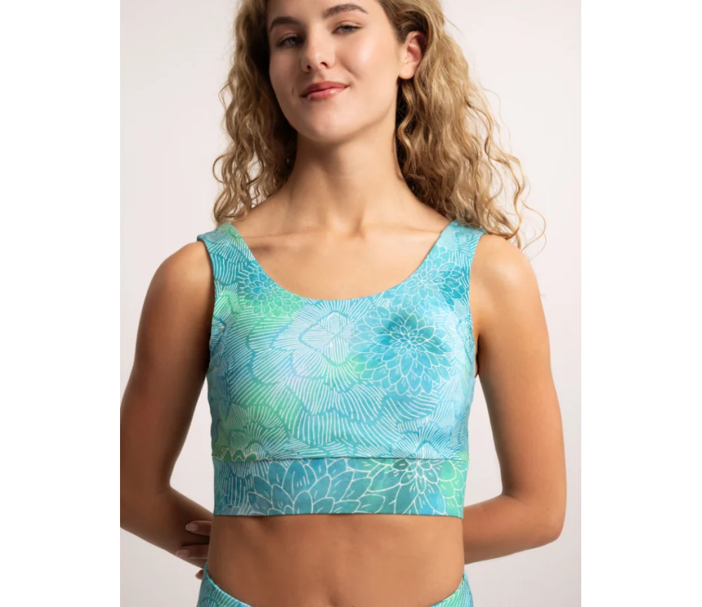 Spirit of OM - Yoga Bra Hatha Madhu - kristallblau