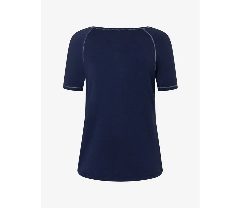 Spirit of OM - Shirt Raglan Bambus - dunkelblau