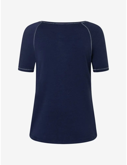 Spirit of OM - Shirt Raglan Bambus - dunkelblau