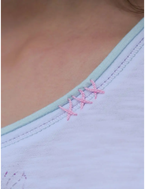 Spirit of OM - Shirt Lotus Aquarell - weiß/bunt